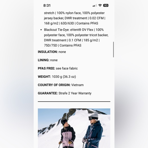 Strafe Outerwear W’s Sickbird 3L Shell Suit - Women’s One Piece - Picture 12 of 16